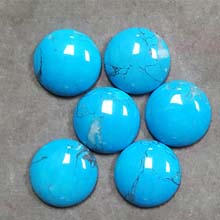 20MM ROUND CABOCHON HOWLITE TURQUOISE(6PCS/BAG)